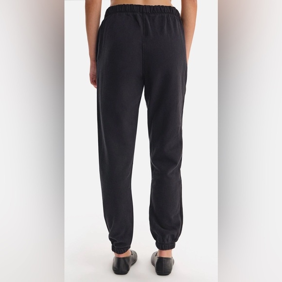 NEW MATE the Label Organic Fleece Relaxed Pocket Sweatpant M Jet Black - Picture 3 of 9